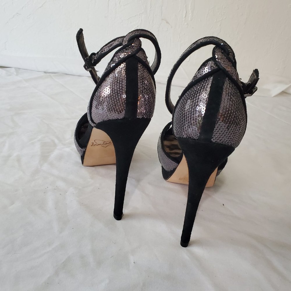 Sam Edelman Sequin Heels Woman's 7.5M - Picture 3 of 4